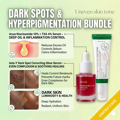 Anua Niacinamide + Axis-Y Serum
For Hyperpigmentation & Dark Spots: